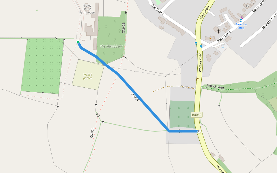 CNN24 walking route map in North Nibley