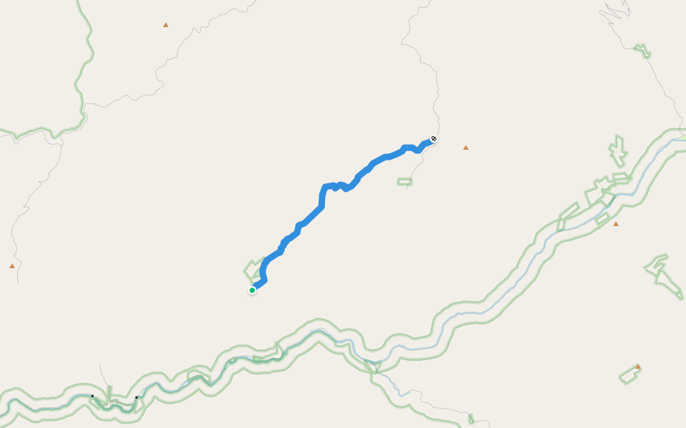 East Owl Creek Trail walking route map in North Fork