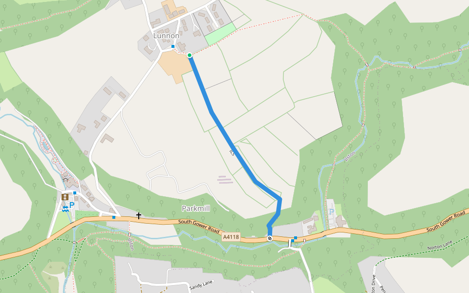 IL5 walking route map in Parkmill