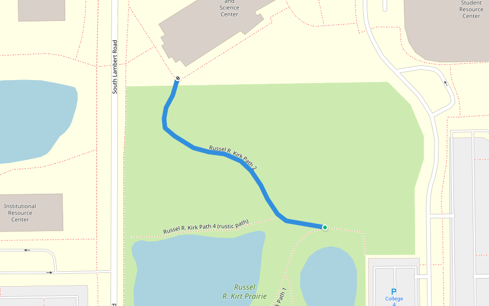 Russel R. Kirk Path 2 walking route map in Glen Ellyn