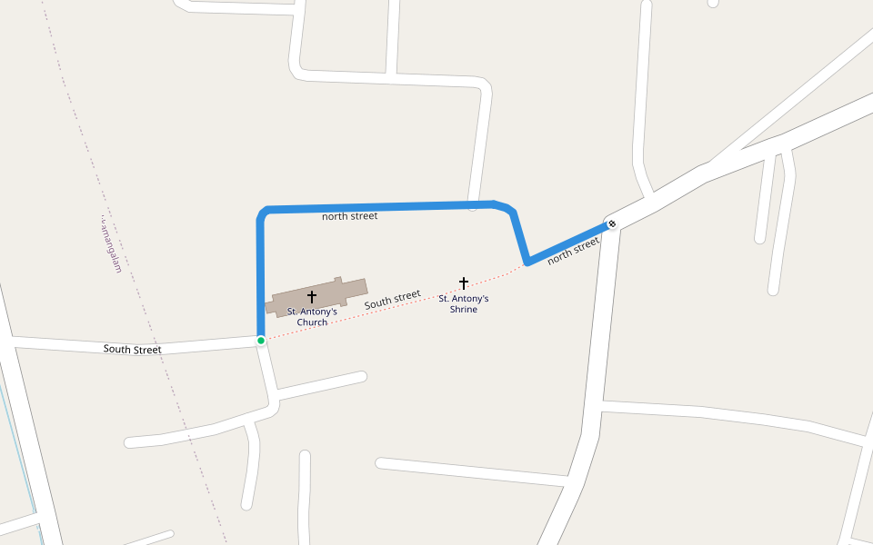 north street walking route map in Nagercoil