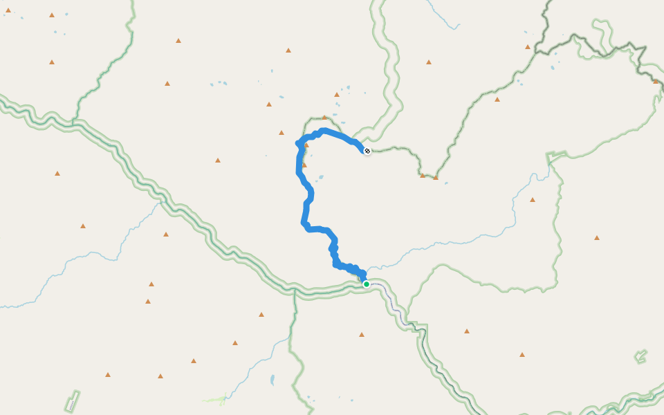 Square Top - West Horse Trail walking route map in North Fork