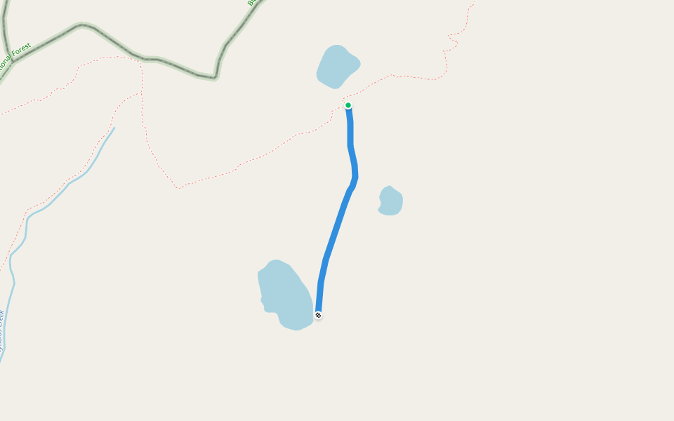 Reynolds Lake Spur walking route map in North Fork