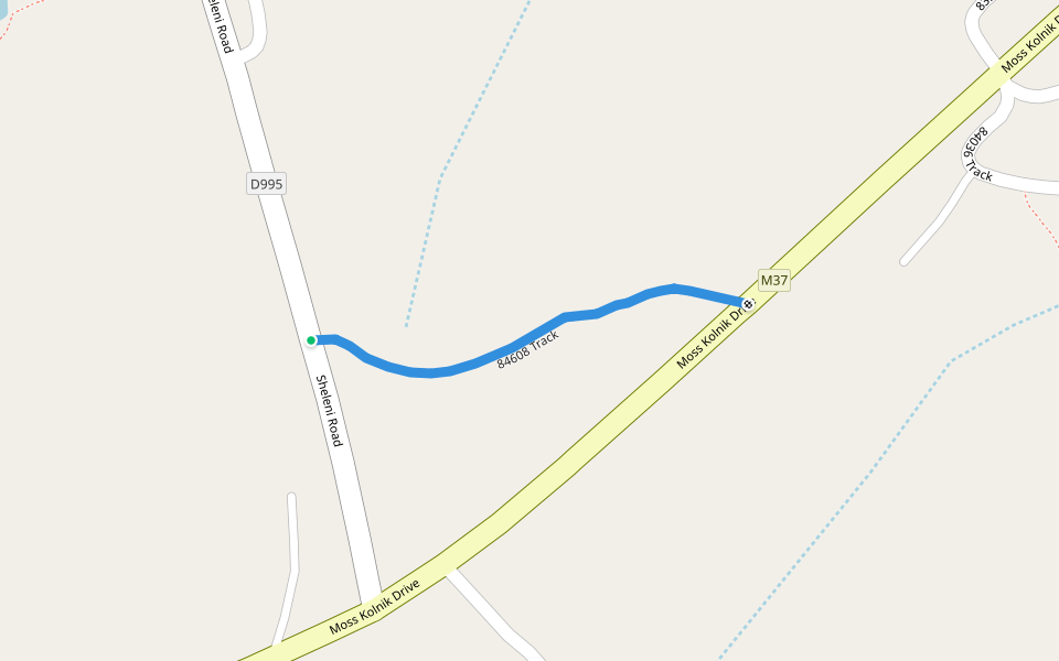 84608 Track walking route map in Cele