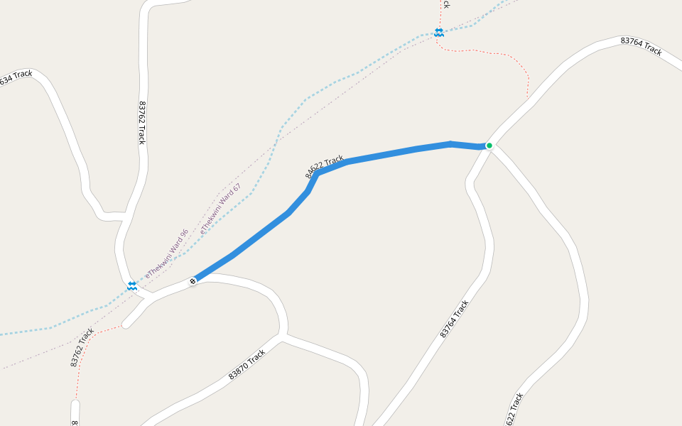 84622 Track walking route map in Cele