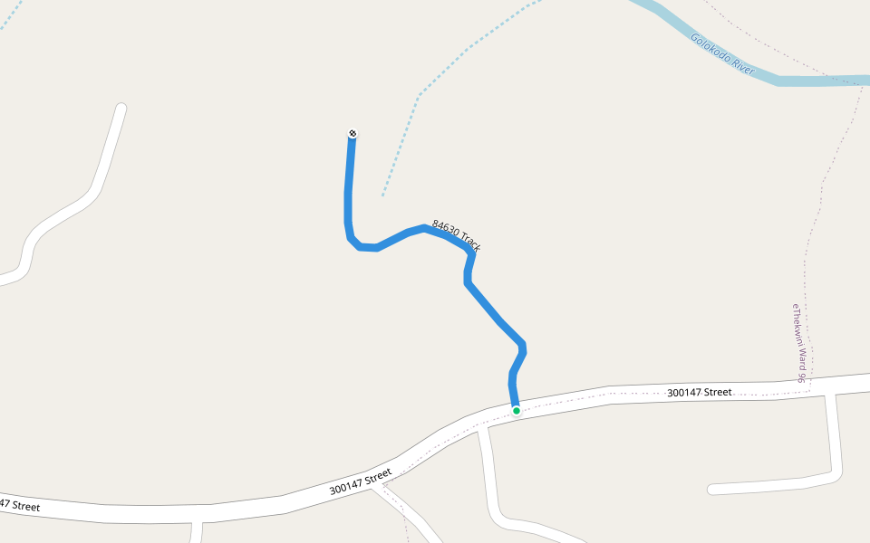 84630 Track walking route map in Cele