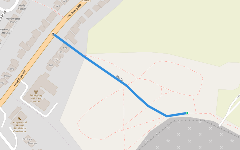 RS238 walking route map in Rochester