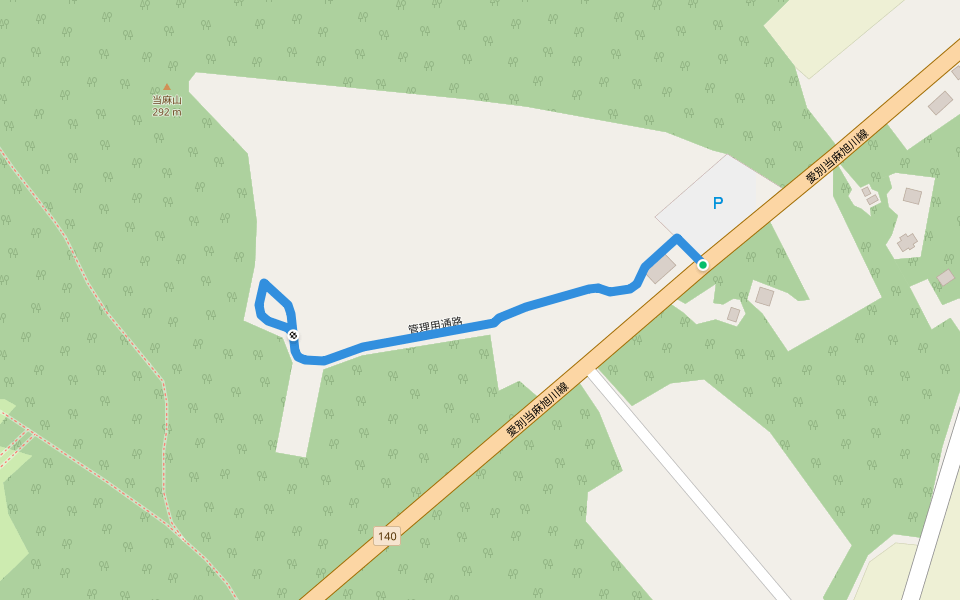 管理用通路 walking route map in Toma