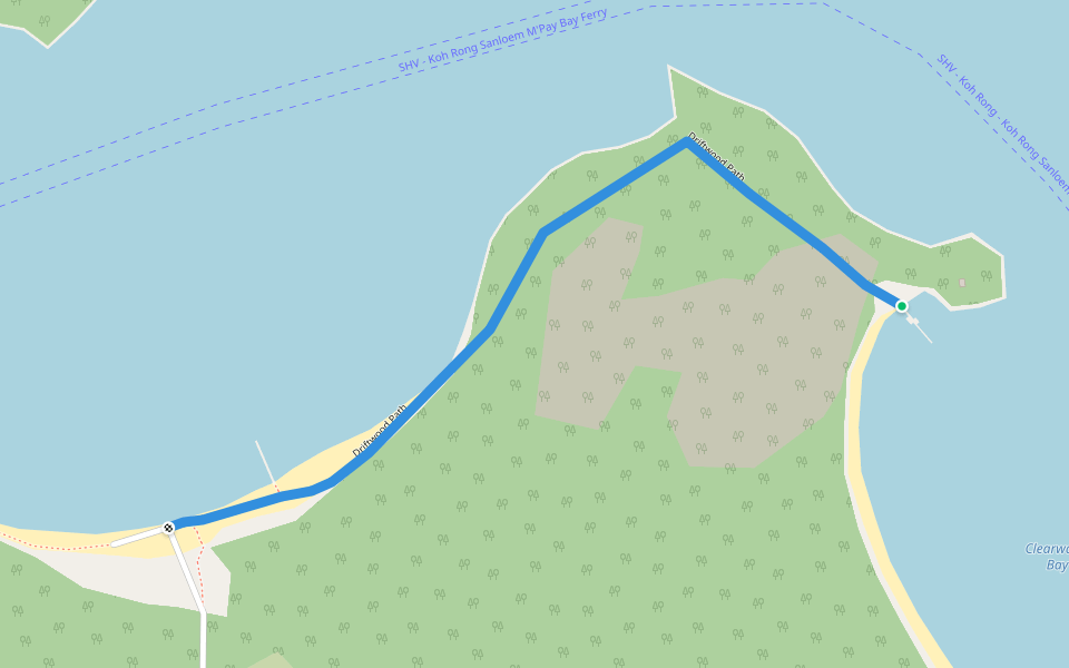 Driftwood Path walking route map in Preah Sihanouk