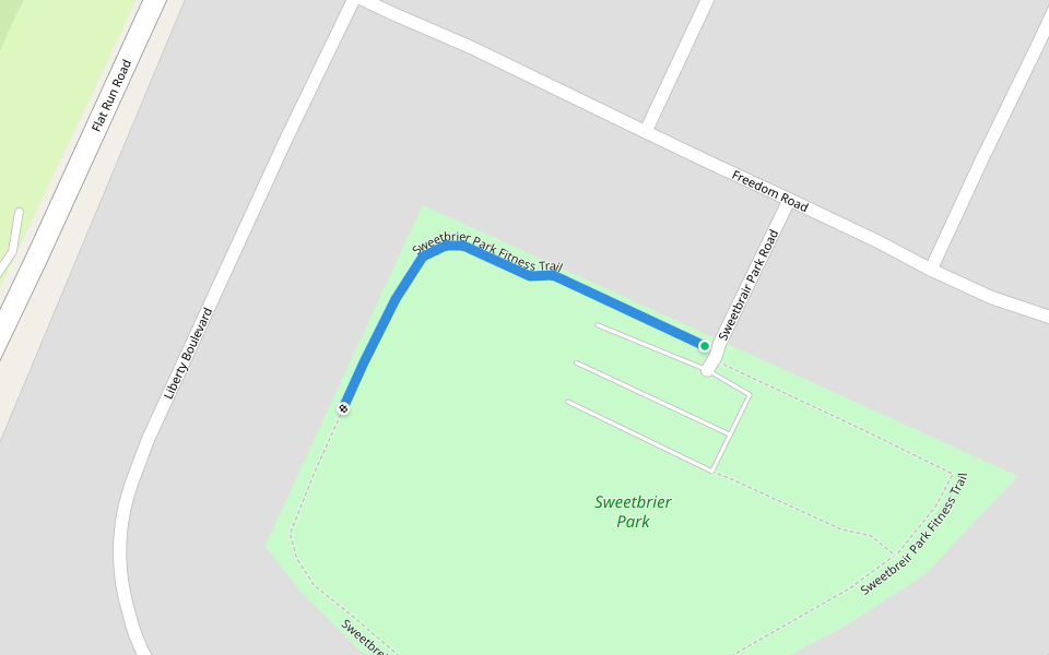 Sweetbrier Park Fitness Trail walking route map in Locust Grove