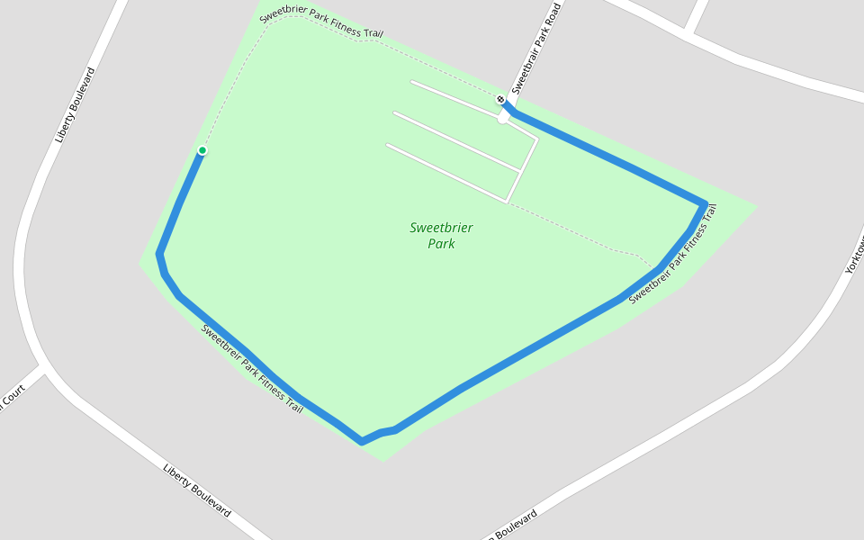 Sweetbreir Park Fitness Trail walking route map in Locust Grove