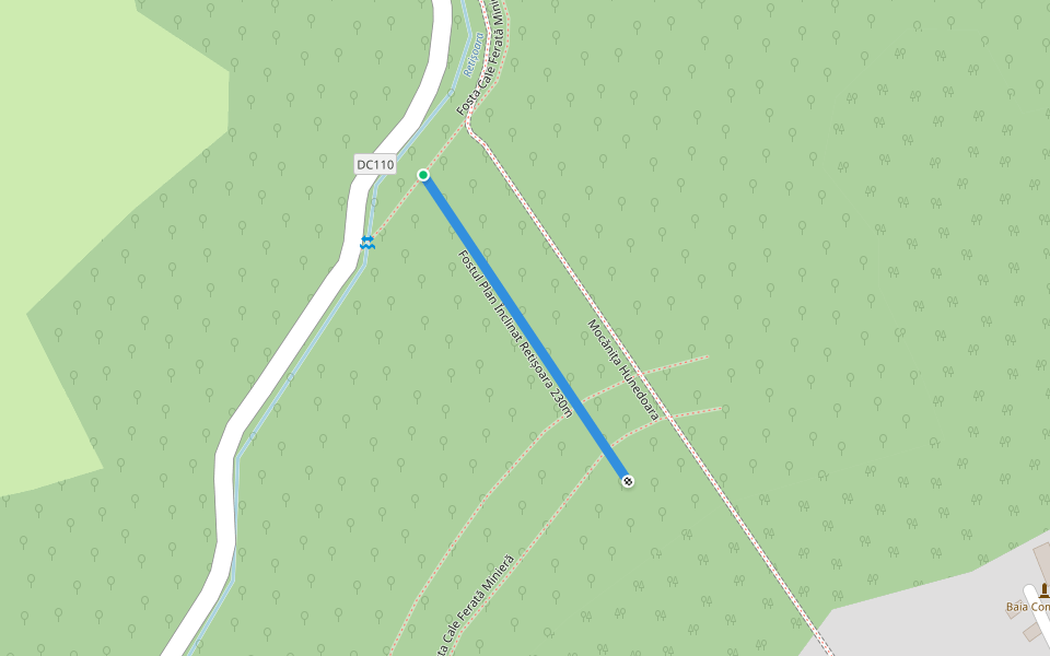 Fostul Plan Înclinat Retișoara 230m walking route map in Retişoara