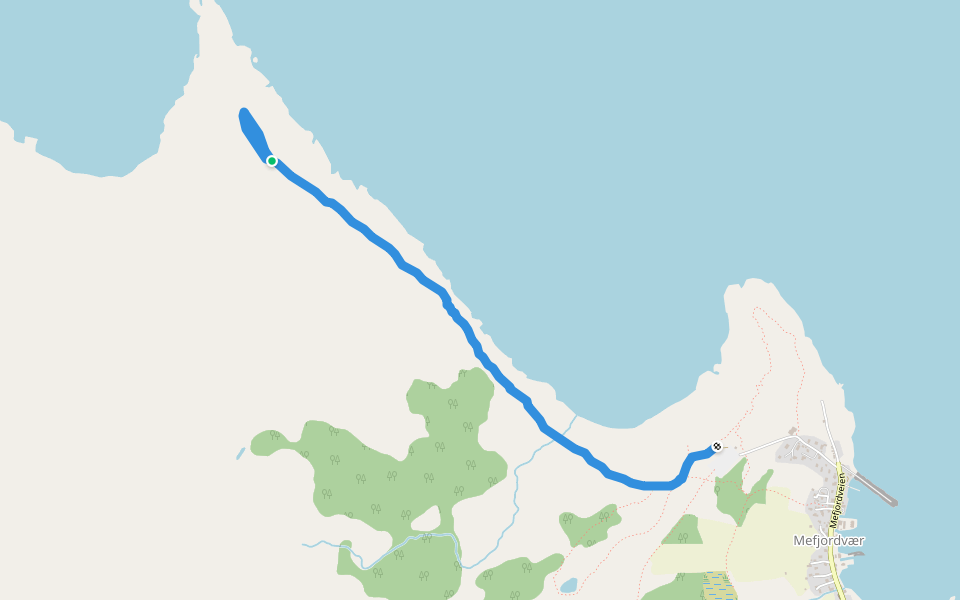 Skøyteneset walking route map in Harstad