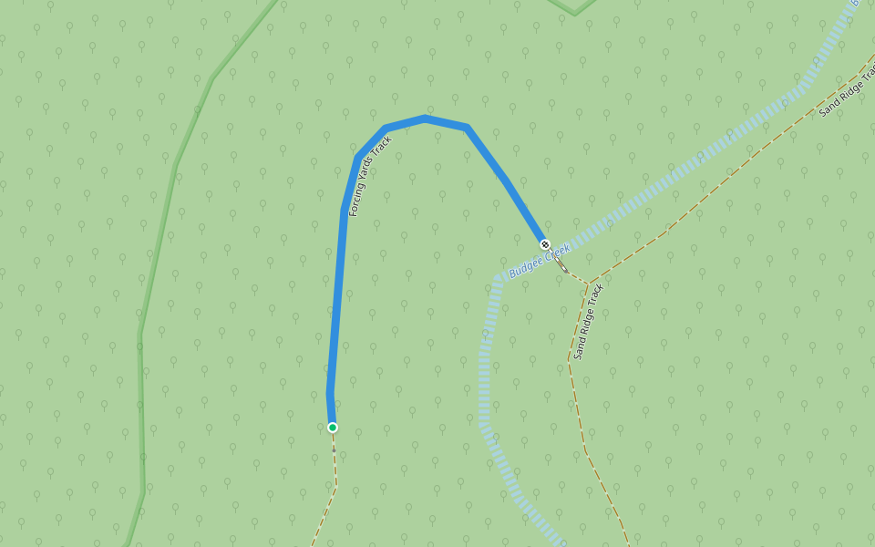 Forcing Yards Track walking route map in Barmah