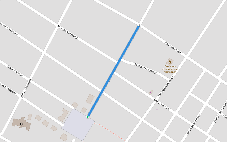 улица Х. Батырова walking route map in Naurskaya