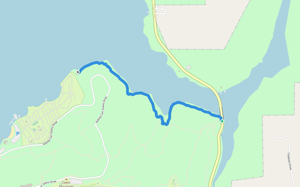 Seals Trail walking route map in Guntersville