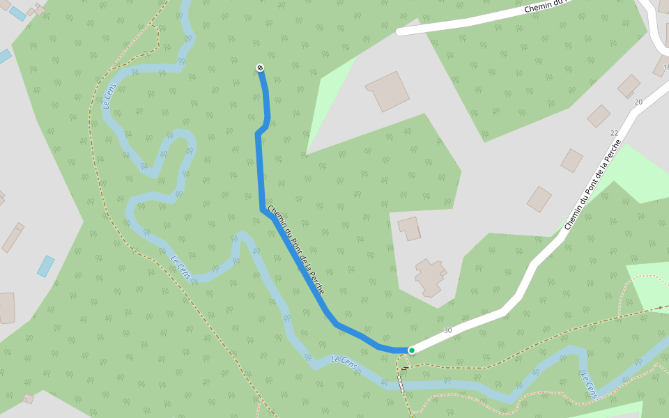 Chemin du Pont de la Perche walking route map in Orvault