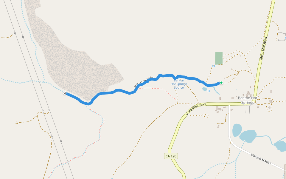Spring Source Path walking route map in Benton