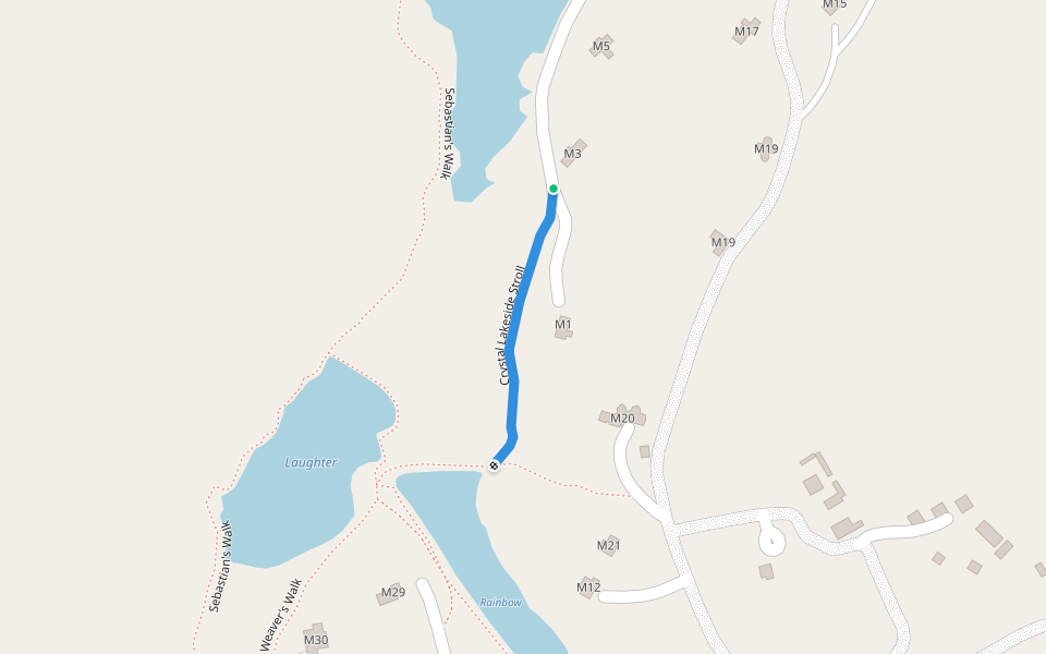 Crystal Lakeside Stroll walking route map in Hylton