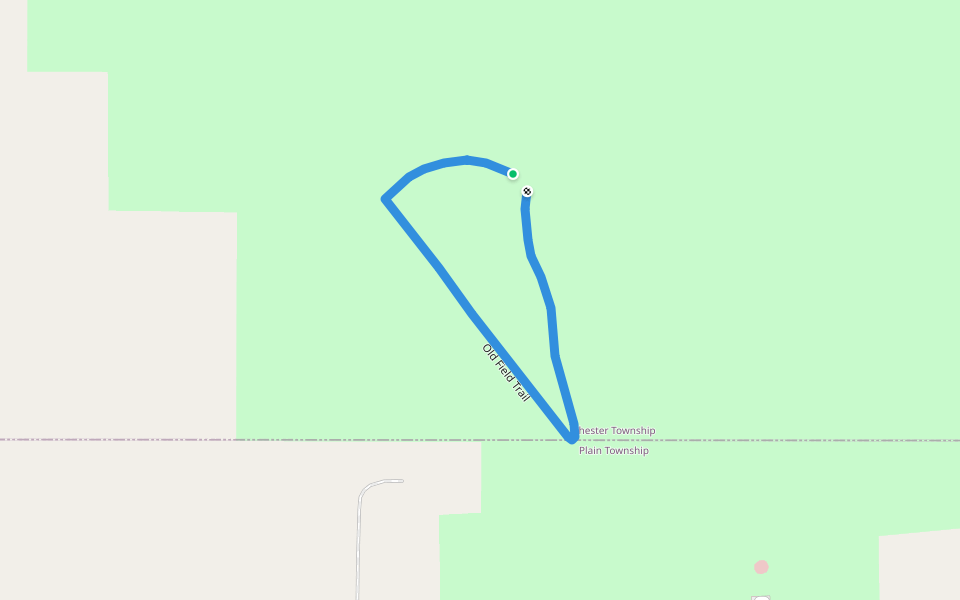 Old Field Trail walking route map in Wooster