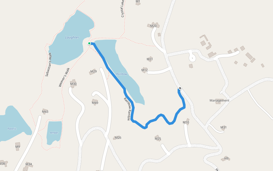 Rainbow Ramble walking route map in Hylton