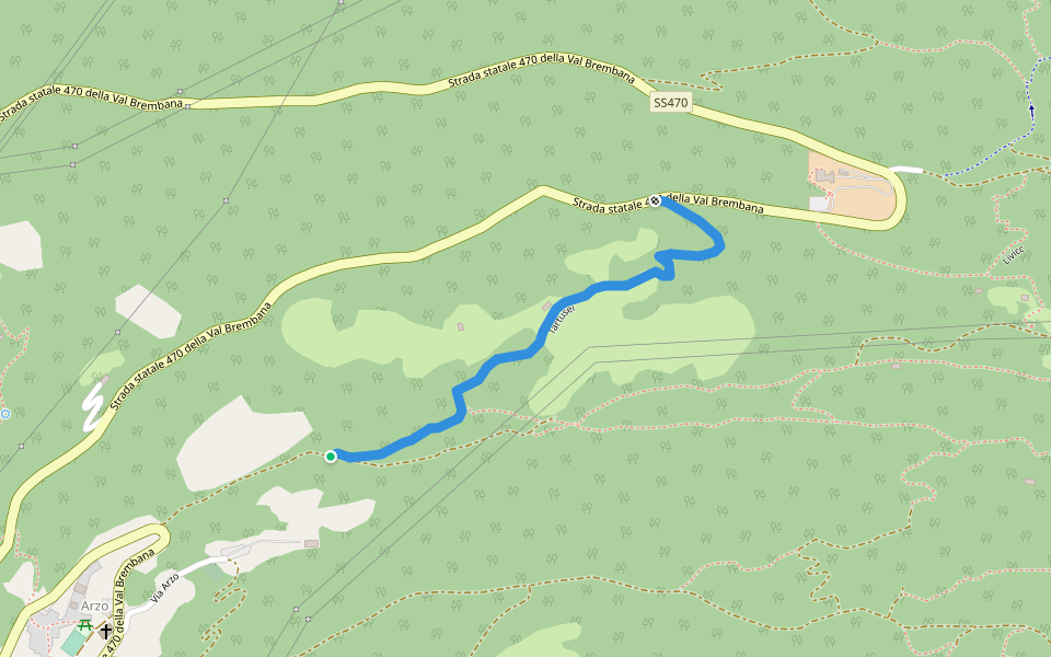 Tartusei walking route map in Arzo