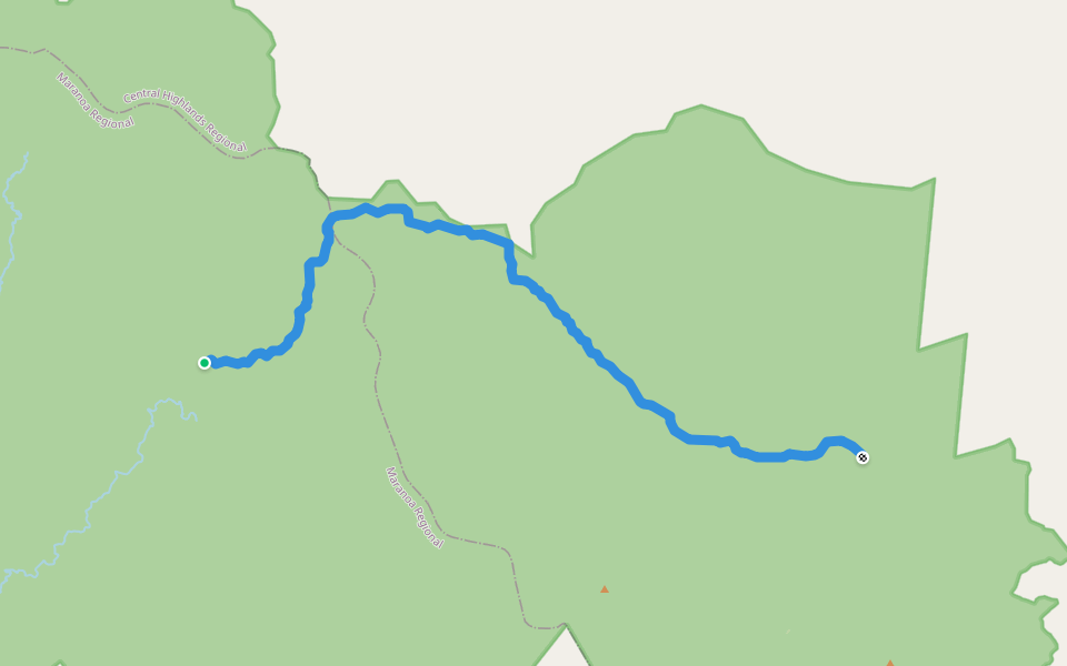 Carnarvon Great Walk walking route map in Mount Moffatt