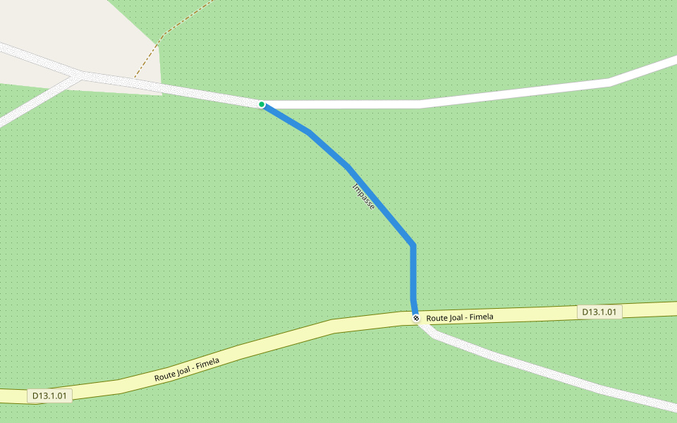 Impasse walking route map in Simal