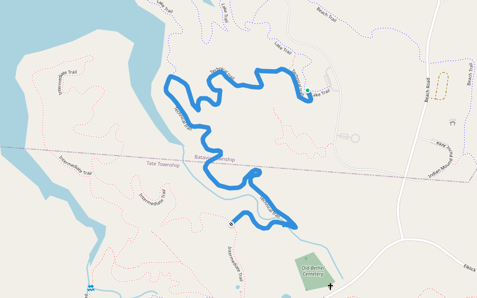 Technical trail Hiking Bethel, Ohio Pacer