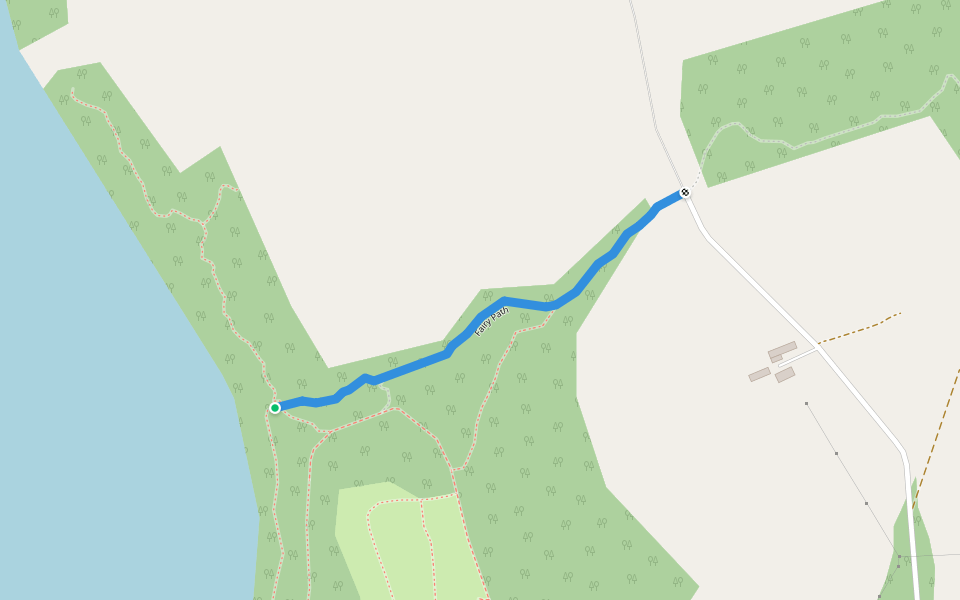Fairy Path walking route map in Balloch