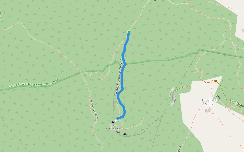 sentiero grotta del Tanaccio