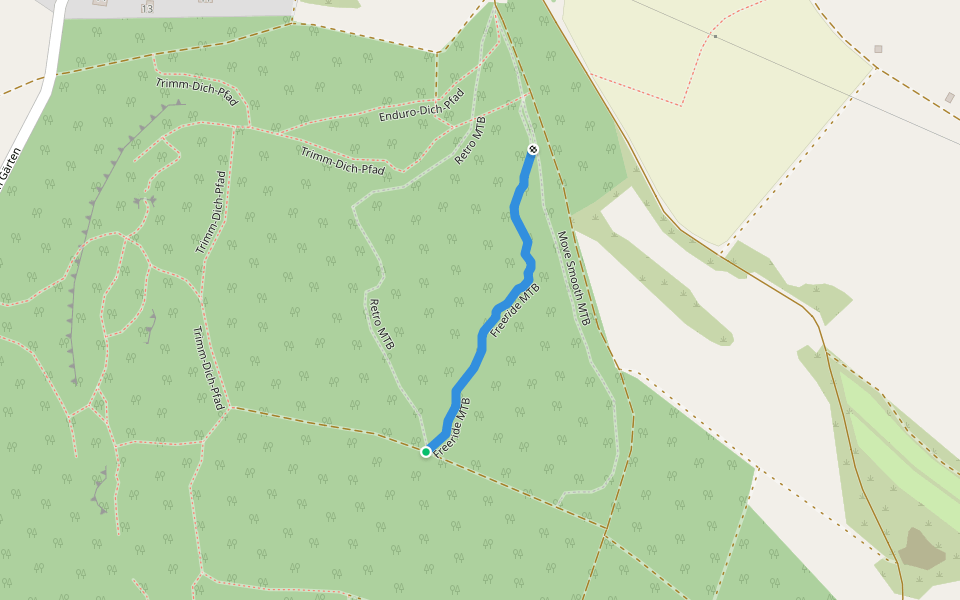 Freeride MTB walking route map in Wartenberg