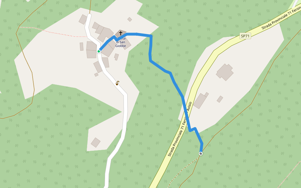 E463 walking route map in Piazzole