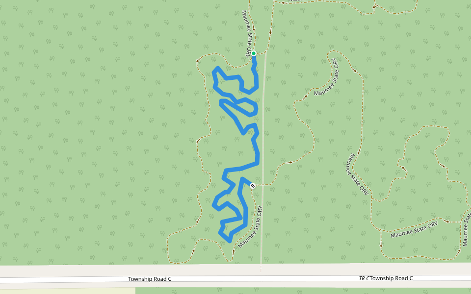 Small bikes ONLY walking route map in Swanton
