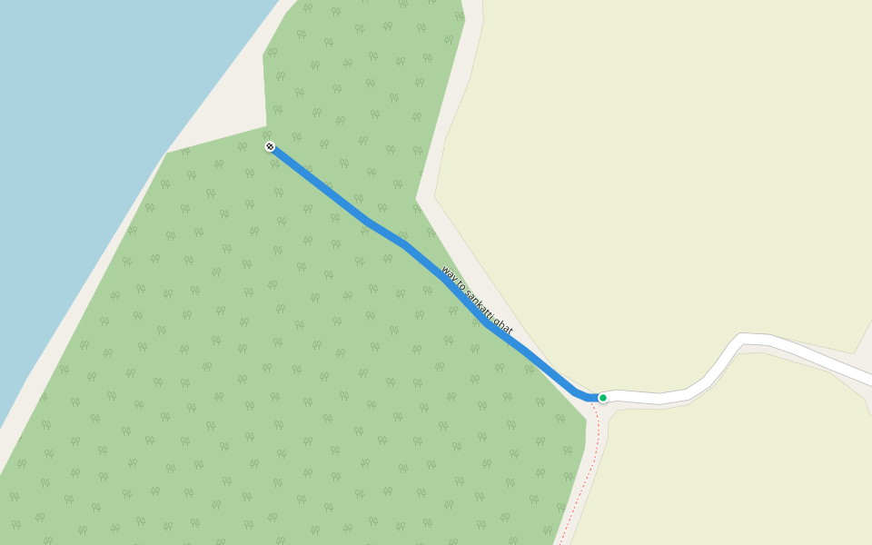 way to sankatti ghat walking route map in Rajapur