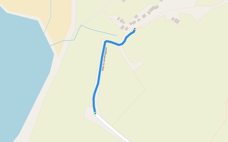 way to sonahagaun walking route map in Rajapur