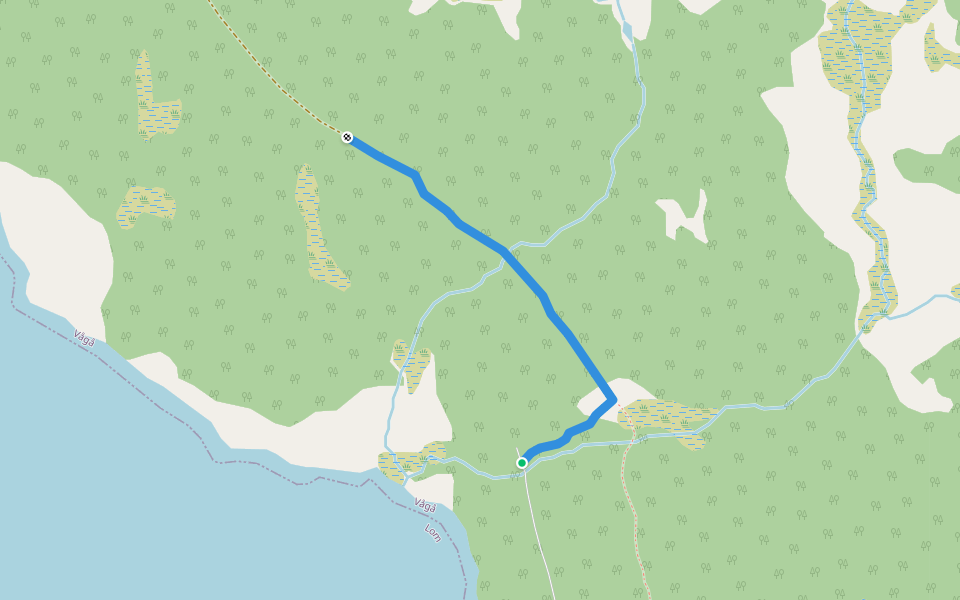 Gammel Fugleseterveg walking route map in Randsverk