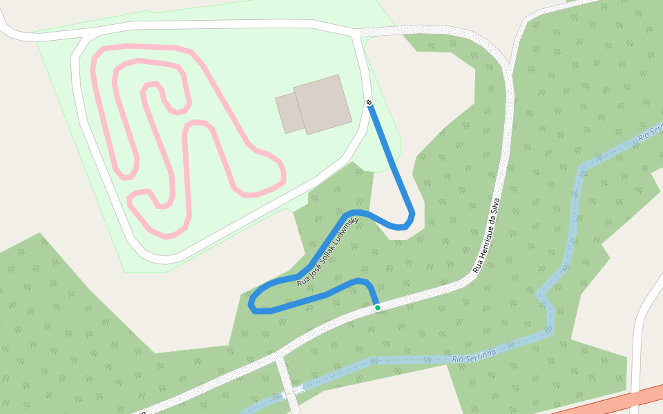 Rua José Sollak Ludwinsky walking route map in Rio Negrinho