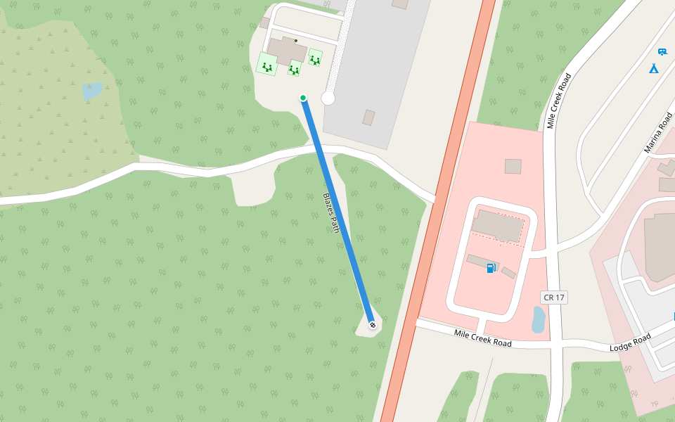 Blazes Path walking route map in Grand Portage