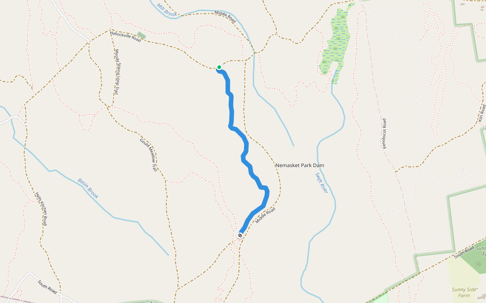 Ring Trail walking route map in Hawley