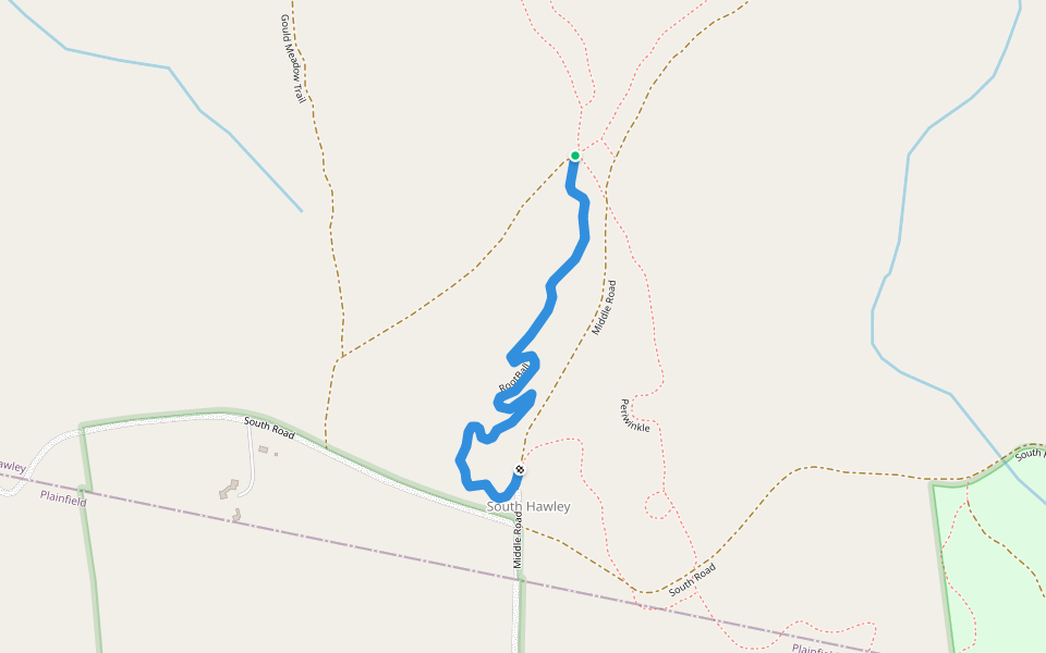 RootBall walking route map in Hawley