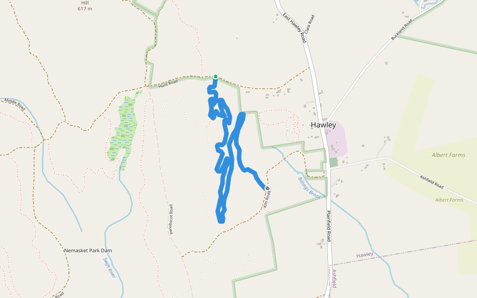Goatherd's Quest walking route map in Hawley