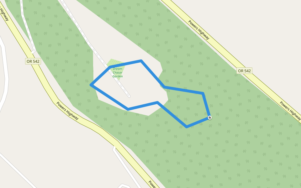 Dream Chaser Farm Path walking route map in Broadbent