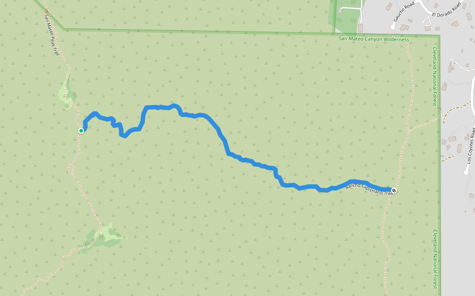 Rancho Capistrano Trail walking route map in Lake Elsinore