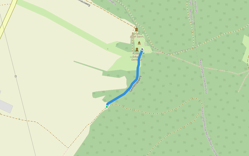 Gemeindeweg walking route map in Neusiedl