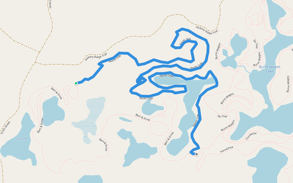 North Side walking route map in New Auburn