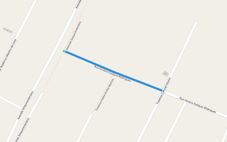 Rua Horácio Eutíquio ROdrigues walking route map in Igarapé Miri