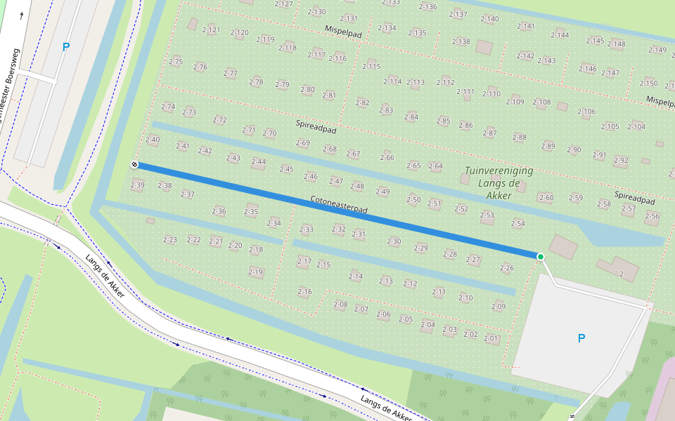 Cotoneasterpad walking route map in Amstelveen
