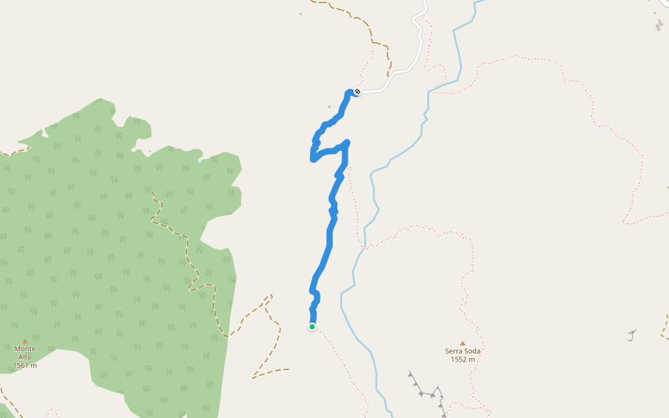 Valle Rima-M. Miletto walking route map in Cantalupo nel Sannio