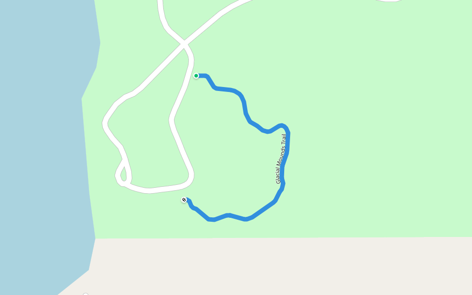 Glacial Mounds Trail walking route map in Grenville